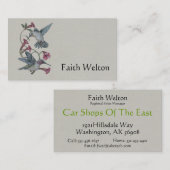 Carte De Visite Colibris et vigne (Devant / Derrière)