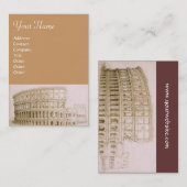 Carte De Visite COLISEE /Architecture Antique,Architecte Brun (Devant / Derrière)