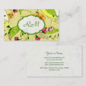 Carte De Visite Collage Abstrait jaune rétro (Devant / Derrière)