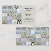 Carte De Visite Collage blanc de photographie (Devant / Derrière)