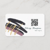 Carte De Visite Collage de coups de pinceau tendance Code QR (Devant)