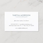 Carte De Visite Collage de cuisine en bleu avec logo rustique (Dos)