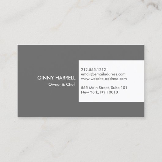 Carte De Visite Collage de cuisine sur blanc (Dos)