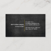 Carte De Visite Collage de cuisine sur bois noir (Dos)