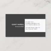 Carte De Visite Collage de cuisine sur gris foncé (Dos)