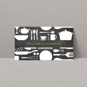 Carte De Visite Collage de cuisine sur l'Arrière - plan de tableau