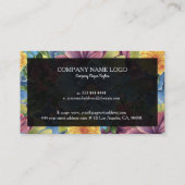 Carte De Visite Collage de fleurs colorées (Dos)