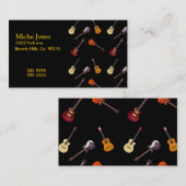 Carte De Visite Collage de guitare électrique et acoustique (Devant / Derrière)