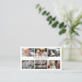 Carte De Visite Collage de photos Blush Photographe/photographe (Debout devant)