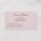 Carte De Visite Collage de photos Blush Photographe/photographe (Dos)