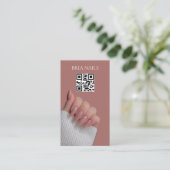 Carte De Visite Collage de photos Code QR moderne Technicienne de  (Debout devant)