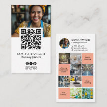 Collage de photos instantanées de code QR moderne 