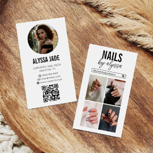 Carte De Visite Collage de photos minimaliste moderne Instagram IG