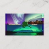 Carte De Visite Collage des aurores boréales de l'Alaska (Devant)