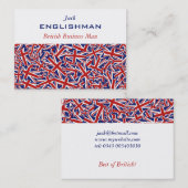 Carte De Visite Collage d'Union Jack (Devant / Derrière)