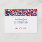 Carte De Visite Collage d'Union Jack (Dos)