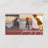 Carte De Visite Collage photo 3 photo Dark Red Ombre (Devant)