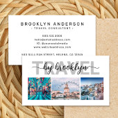 Carte De Visite Collage photo de l'agent de voyage