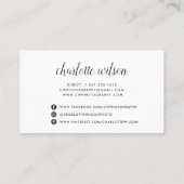 Carte De Visite Collage photo moderne | Photographe (Dos)