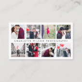 Carte De Visite Collage photo moderne | Photographe (Devant)