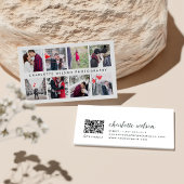 Carte De Visite Collage photo moderne | Photographe Code QR
