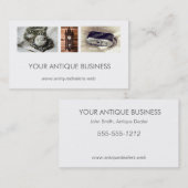 Carte De Visite Collage propre simple de photo de brocanteur (Devant / Derrière)