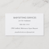 Carte De Visite Collage propre simple de photo de Childcare de (Dos)