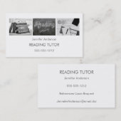 Carte De Visite Collage propre simple de photo de tuteur de (Devant / Derrière)