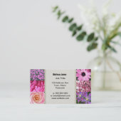 Carte De Visite Collage rose pourpre de photographie (Debout devant)