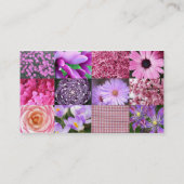 Carte De Visite Collage rose pourpre de photographie (Dos)