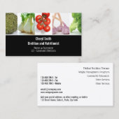 Carte De Visite Collage végétal photo nourriture saine (Devant / Derrière)