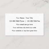 Carte De Visite Collecte D'Or Et De Pièces (Dos)