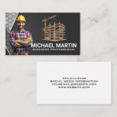 Carte De Visite Collecteur bleu | chantier (Devant / Derrière)