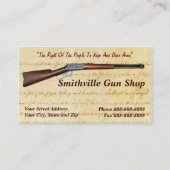 Carte de visite Collecteur Boutique d'armes (Devant)