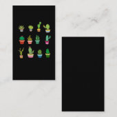 Carte De Visite Collecteur Cactus Kawaii Succulent Lover (Devant / Derrière)