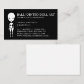 Carte De Visite Collecteur de poupée d'argile blanche noire (Devant / Derrière)