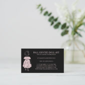 Carte De Visite Collecteur de poupée rose noire (Debout devant)