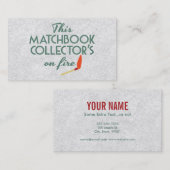 Carte De Visite Collecteur Matchbook (Devant / Derrière)