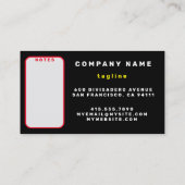 Carte De Visite Collection Abstraite Red Black Plaid (Dos)