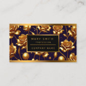 Carte De Visite Collection Boho Gold Rose de luxe (Devant)