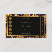 Carte De Visite Collection Boho Gold Rose de luxe (Dos)