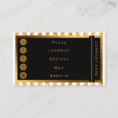 Carte De Visite Collection Boho Stripes Parties scintillant Verte  (Dos)