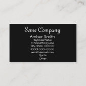 Carte De Visite Collection Cercle solide Monogramme (Dos)