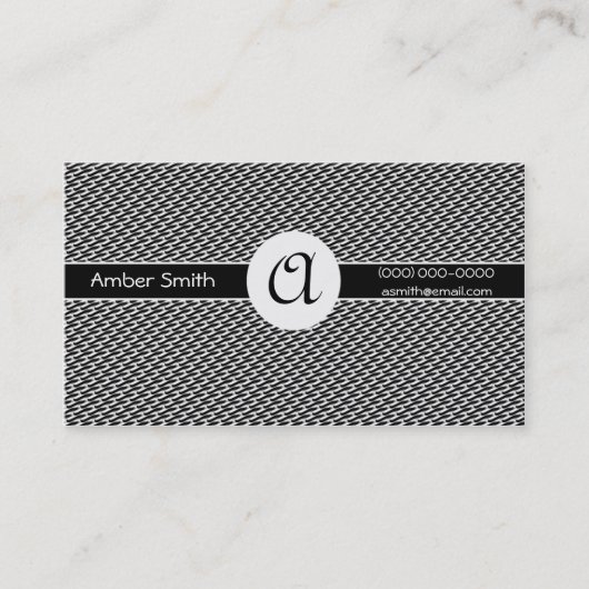 Carte De Visite Collection Cercle solide Monogramme (Devant)