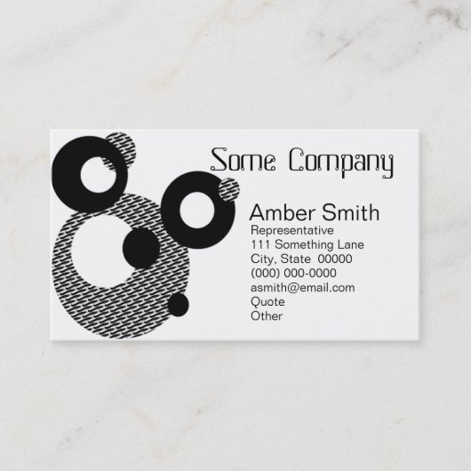 Carte De Visite Collection Cercles Abstraits (Devant)