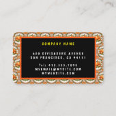 Carte De Visite Collection d'automne branchée de citrouille Thanks (Dos)