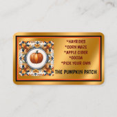 Carte De Visite Collection d'automne tendance Thanksgiving Pumpkin (Devant)