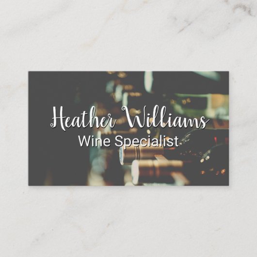 Carte De Visite Collection de bouteilles de vin (Devant)