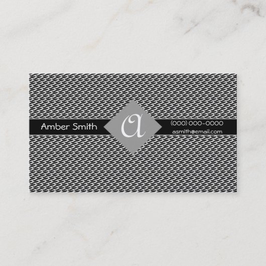 Carte De Visite Collection de diamants solides Monogrammes (Devant)