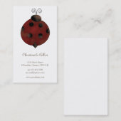Carte De Visite Collection de jardin · Coccinelle (Devant / Derrière)